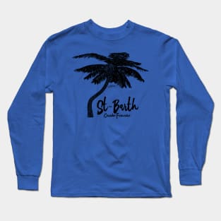 St. Barth, French Caribbean, Palm Tree Long Sleeve T-Shirt